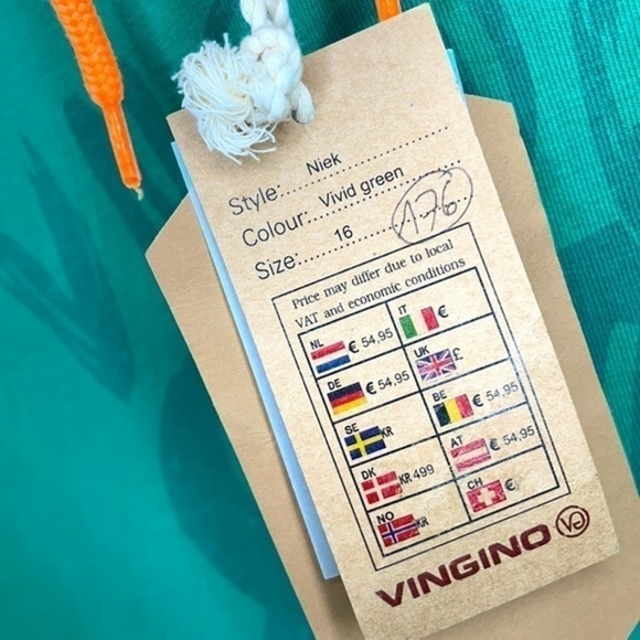 VINGINO INC. | NWT Youth Size 16 Vivid Green Hooded Sweatshirt Size 16 - Picture 7 of 12